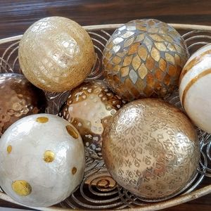 Pier One Center piece with glass spheres